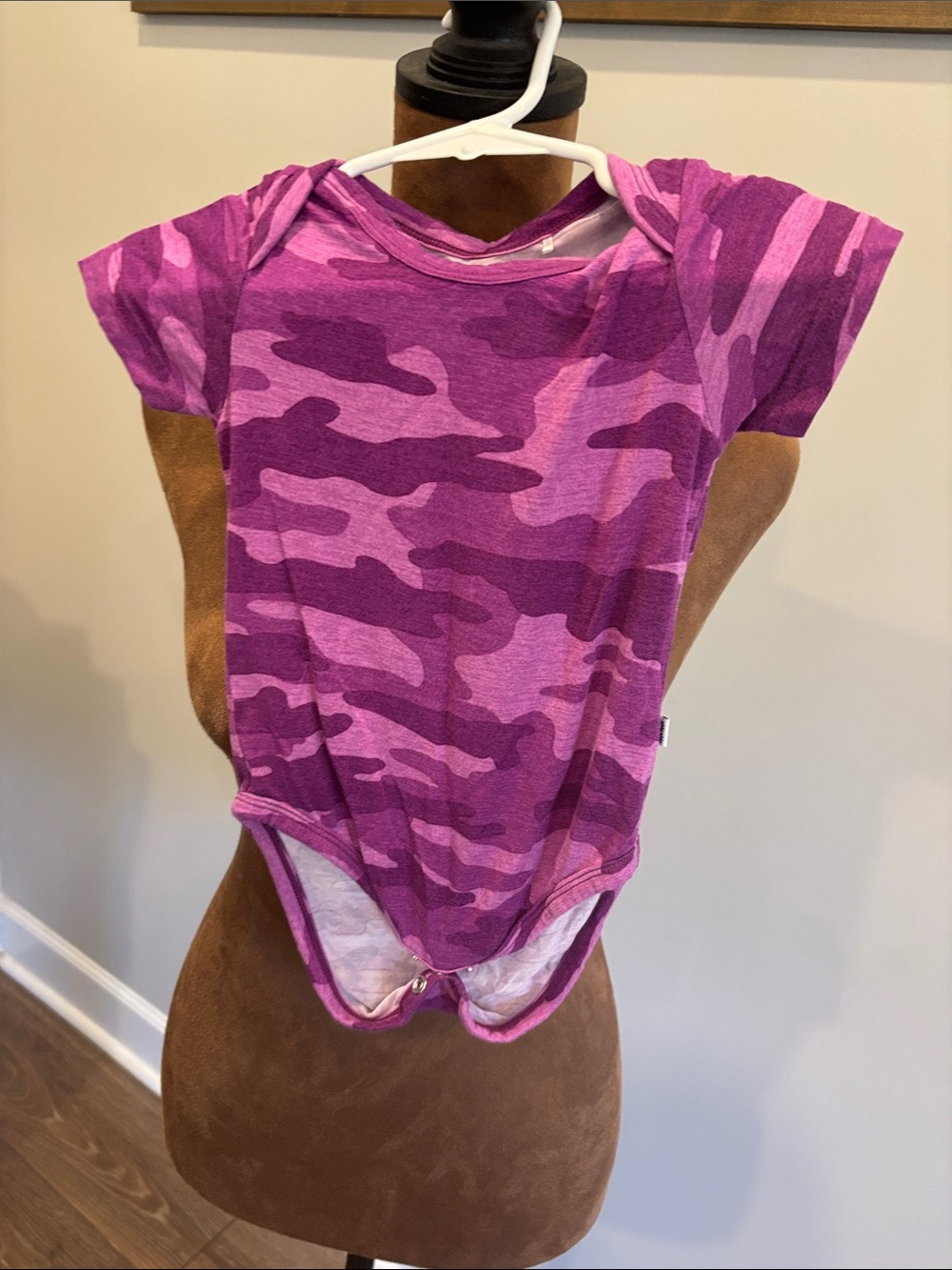 Little Sleepies Play Pink & Purple Camo Baby Onesie